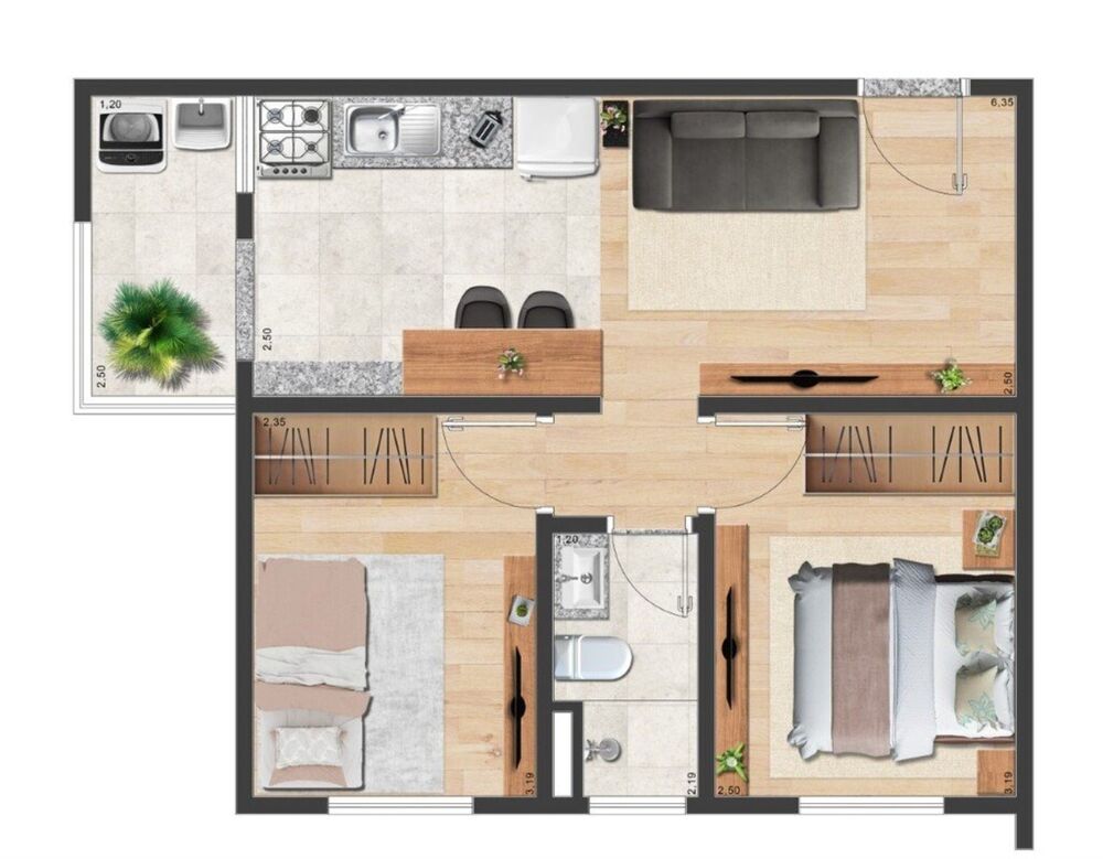 Apartamento, 1 quarto, 43 m² - Foto 9