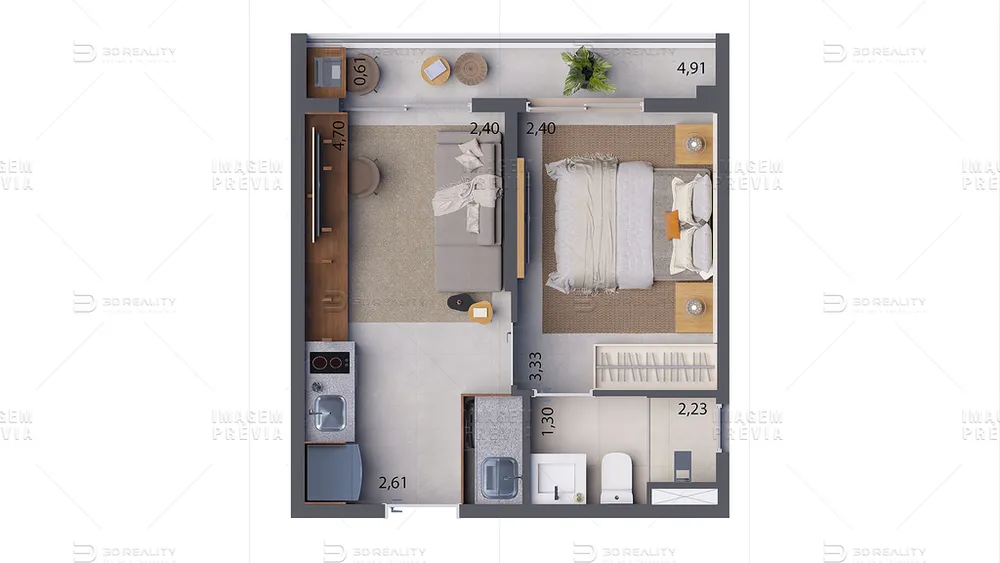 Apartamento, 1 quarto, 29 m² - Foto 7