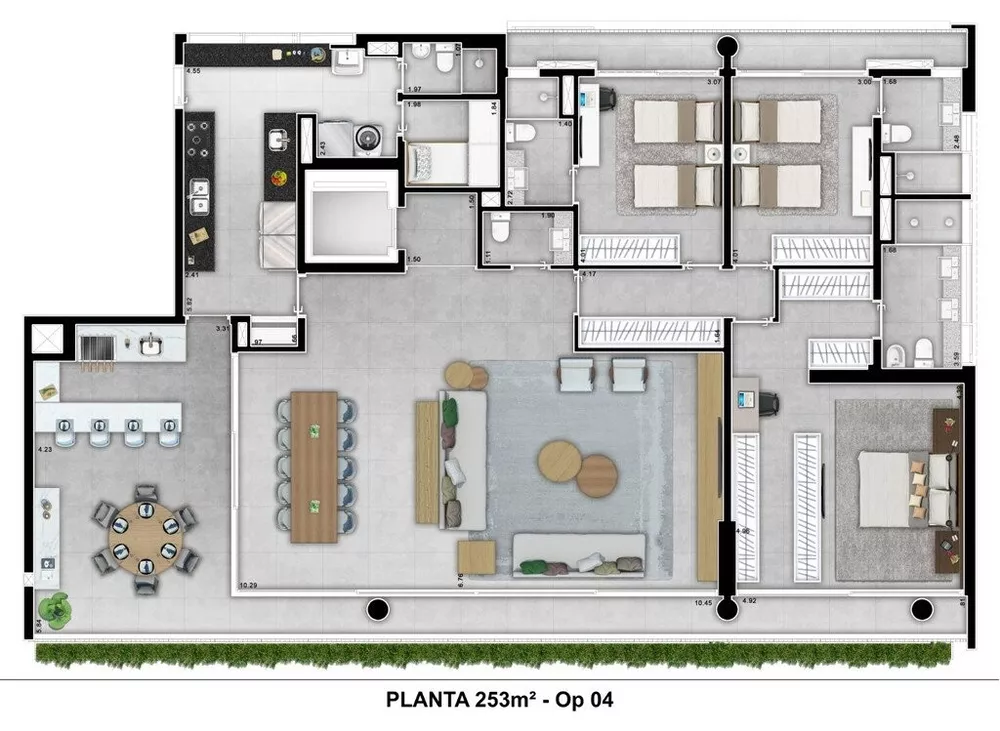 Apartamento, 3 quartos, 252 m² - Foto 2