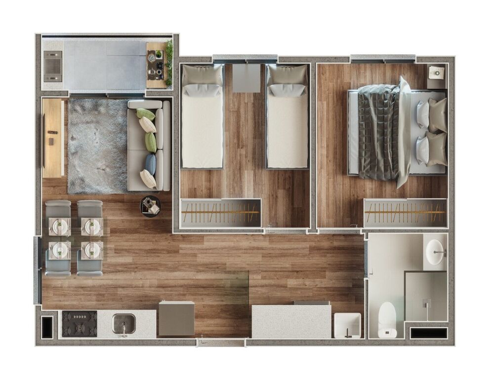 Apartamento, 2 quartos, 40 m² - Foto 5