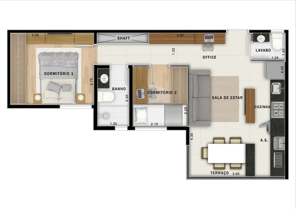 Apartamento, 2 quartos, 50 m² - Foto 7