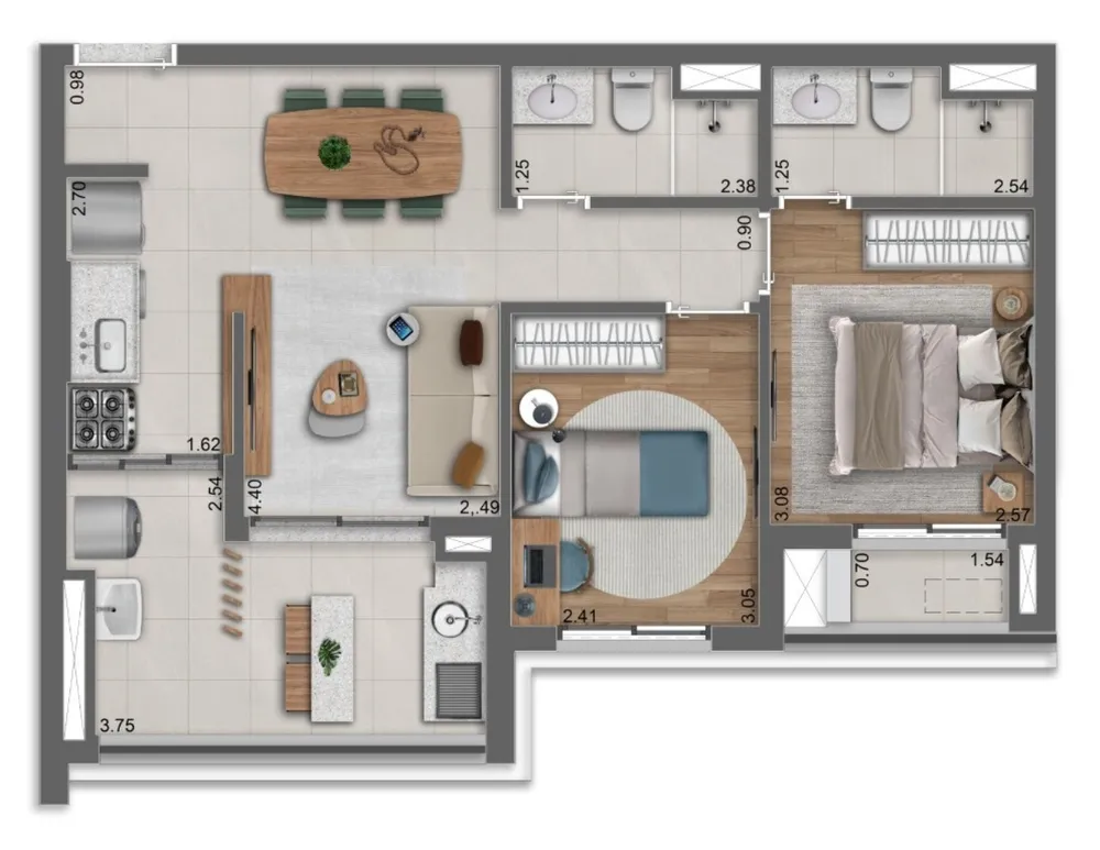 Apartamento, 2 quartos, 61 m² - Foto 11