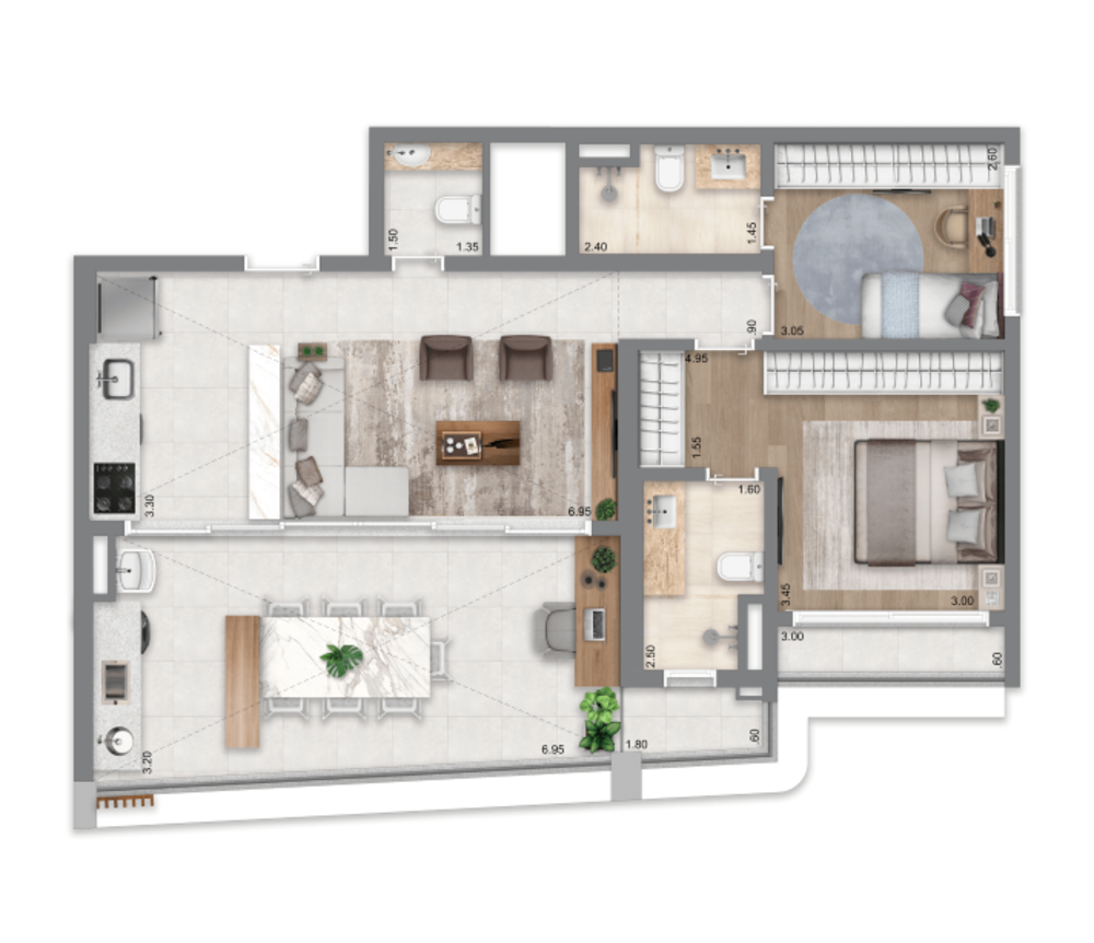 Apartamento, 3 quartos, 91 m² - Foto 6