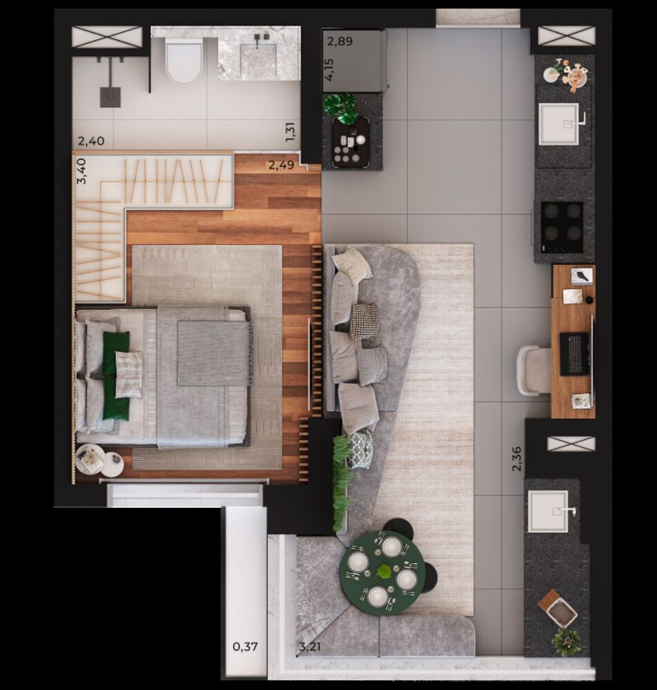 Apartamento, 2 quartos, 56 m² - Foto 4