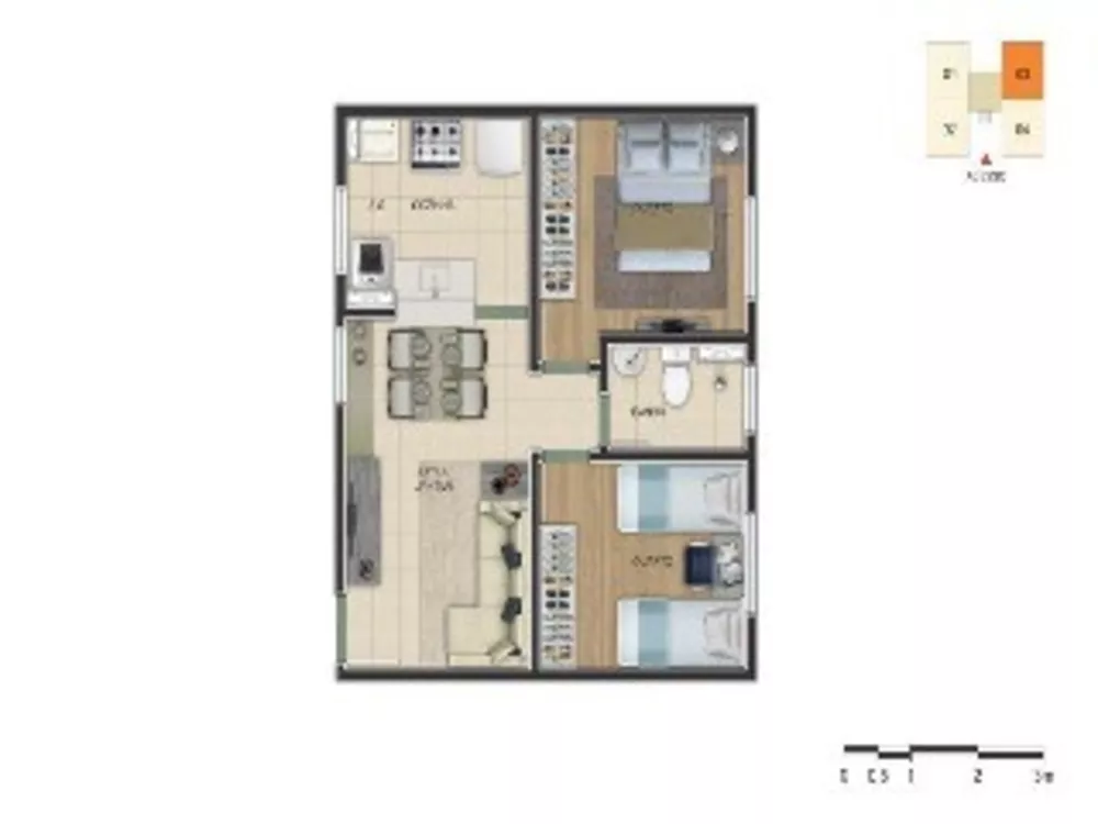 Apartamento, 2 quartos, 42 m² - Foto 7