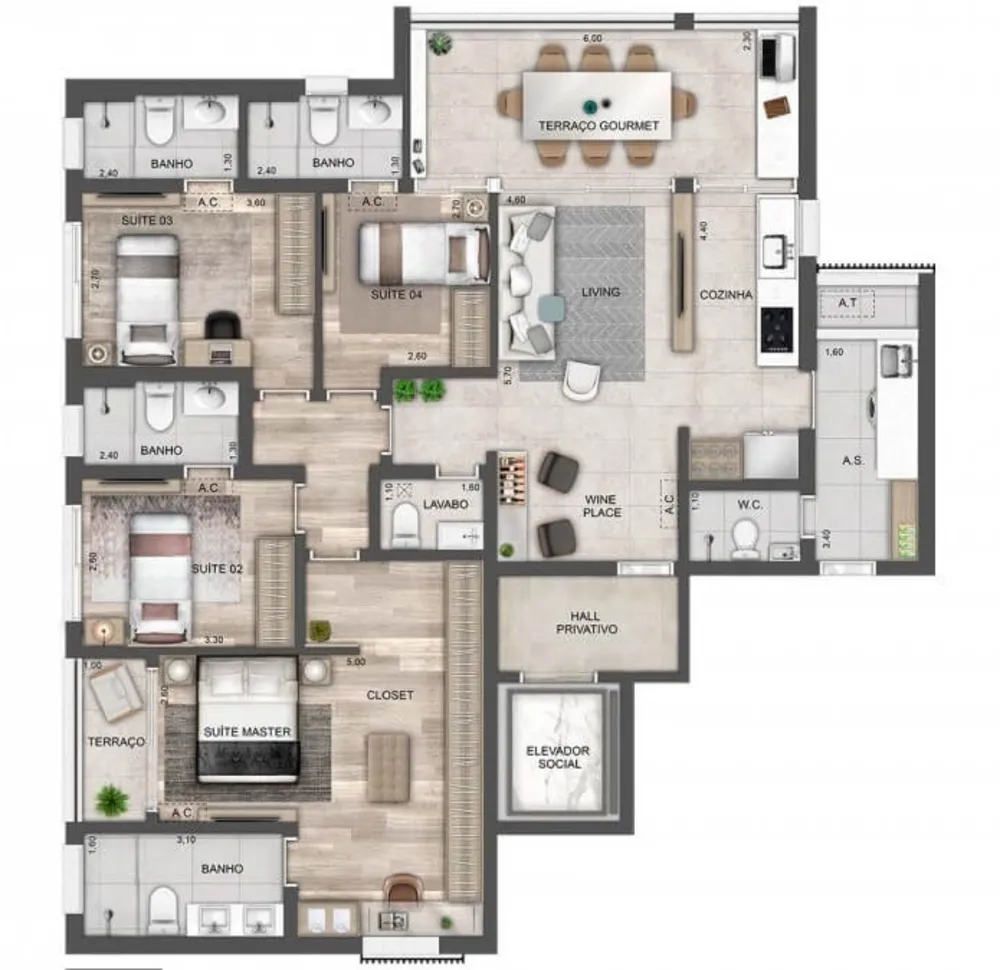 Apartamento, 1 quarto, 142 m² - Foto 12