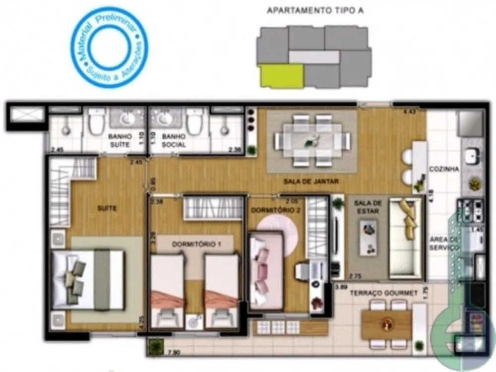 Apartamento, 2 quartos, 60 m² - Foto 6