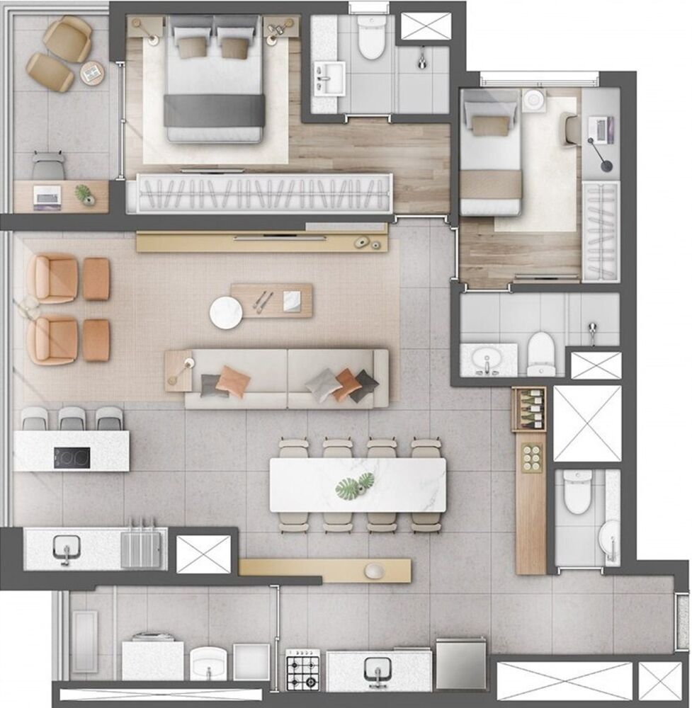 Apartamento, 2 quartos, 61 m² - Foto 1