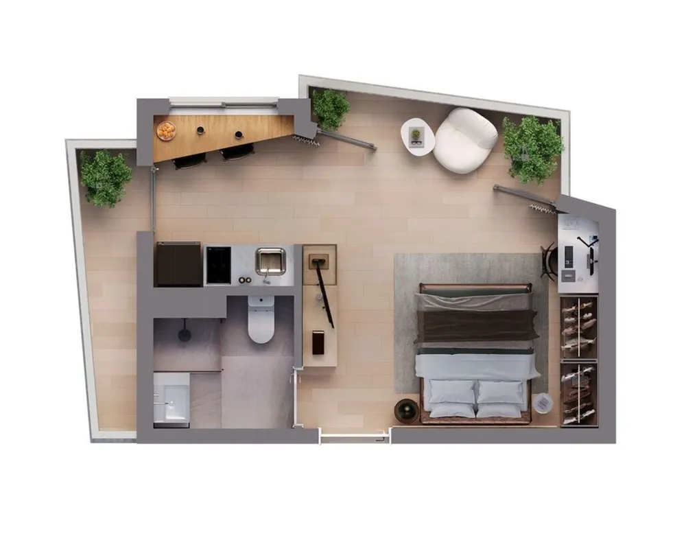 Apartamento, 1 quarto, 34 m² - Foto 5