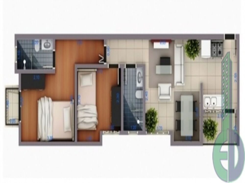 Apartamento, 2 quartos, 53 m² - Foto 4