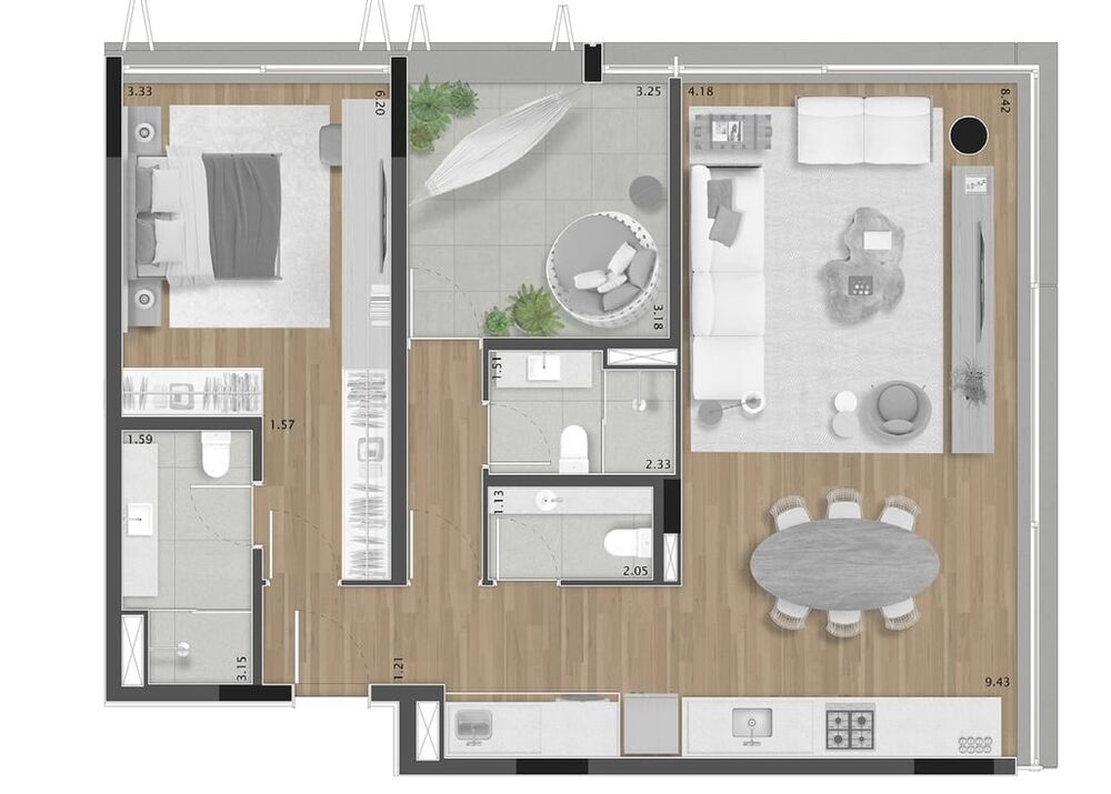 Apartamento, 1 quarto, 70 m² - Foto 11