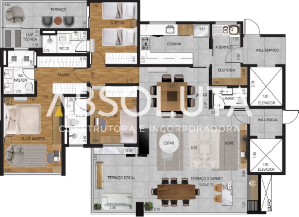 Apartamento, 3 quartos, 141 m² - Foto 4