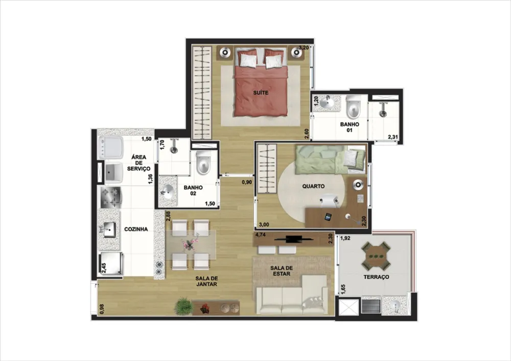 Apartamento, 2 quartos, 55 m² - Foto 7