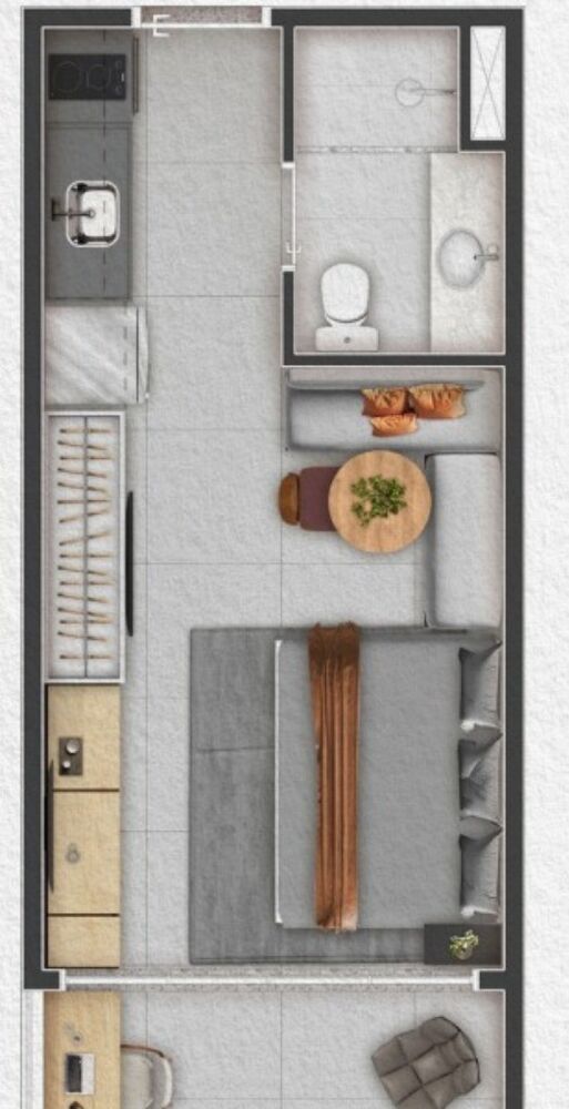 Kitnet-Studio, 25 m² - Foto 1