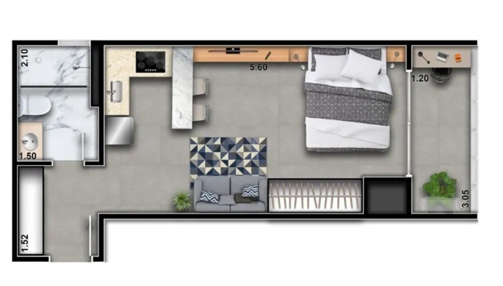 Apartamento, 1 quarto, 29 m² - Foto 12