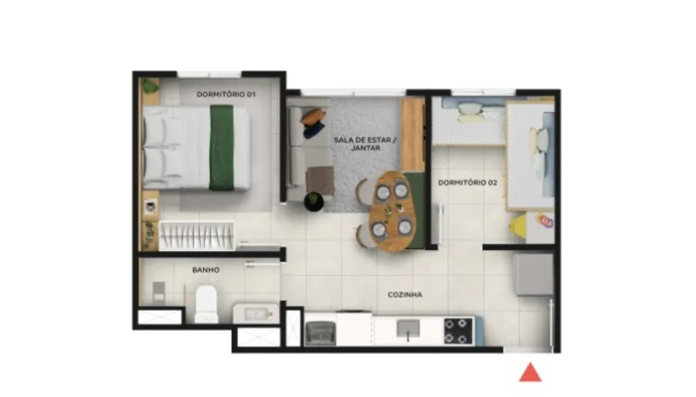 Apartamento, 2 quartos, 33 m² - Foto 9