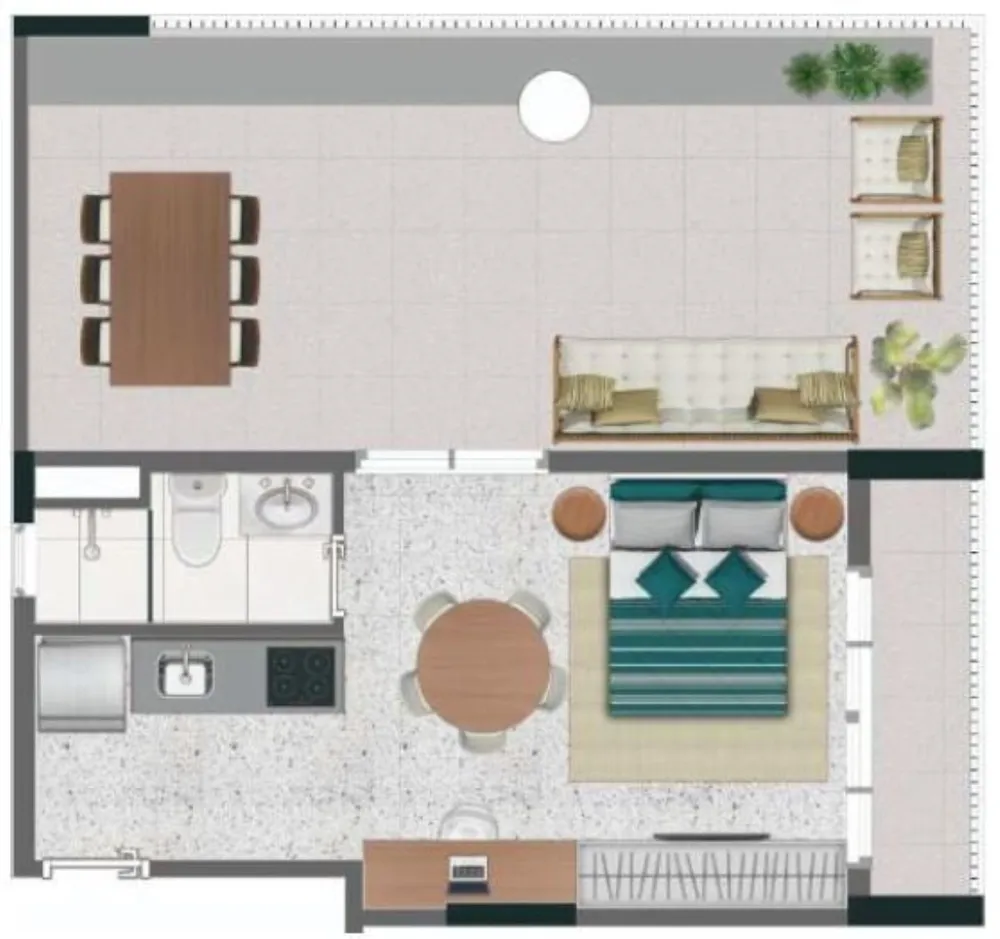 Apartamento, 1 quarto, 46 m² - Foto 12