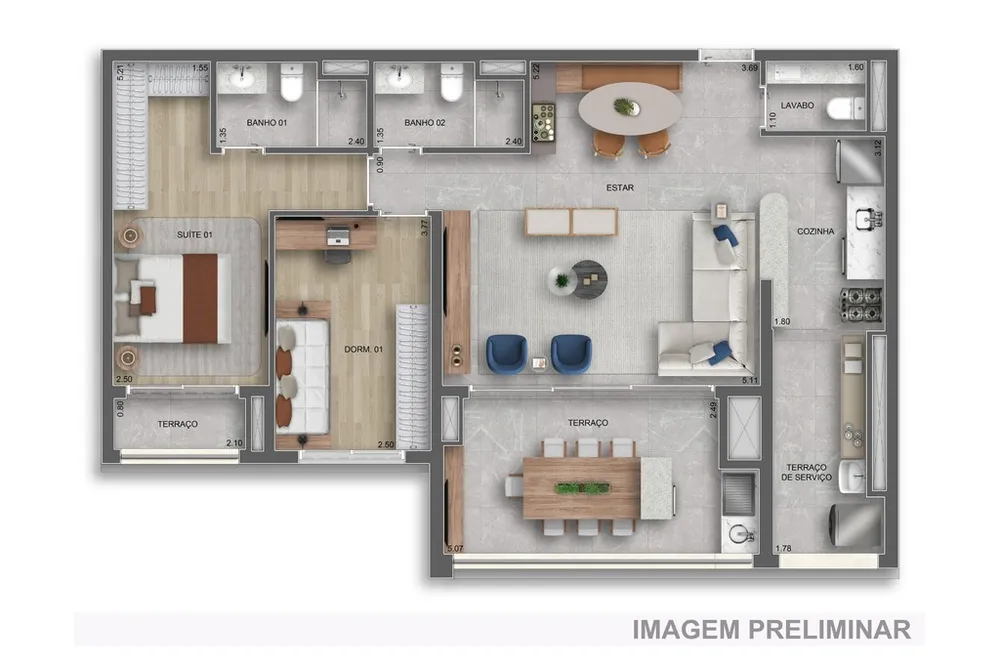 Apartamento, 2 quartos, 80 m² - Foto 5