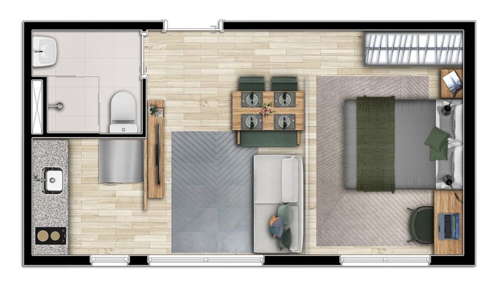Apartamento, 1 quarto, 24 m² - Foto 3