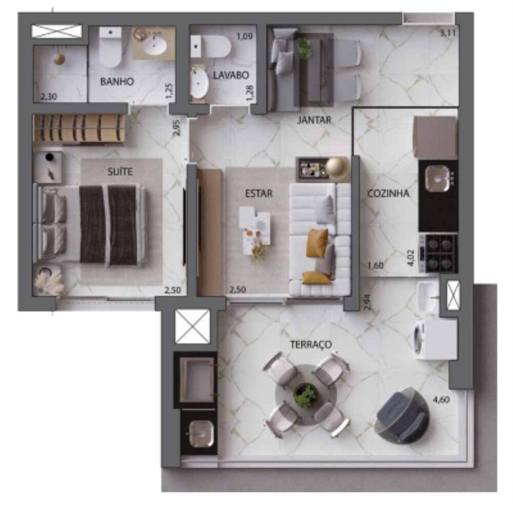 Apartamento, 1 quarto, 30 m² - Foto 4