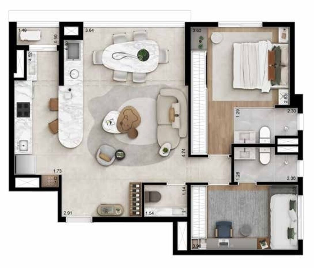 Cobertura, 3 quartos, 194 m² - Foto 7
