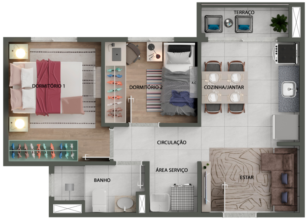 Apartamento, 2 quartos, 37 m² - Foto 3