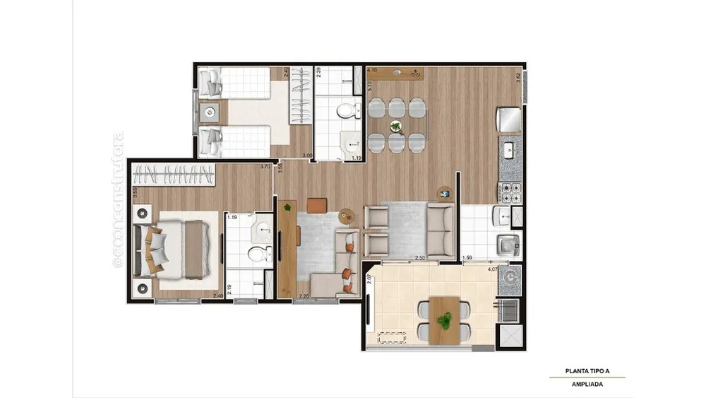 Apartamento, 3 quartos, 67 m² - Foto 10