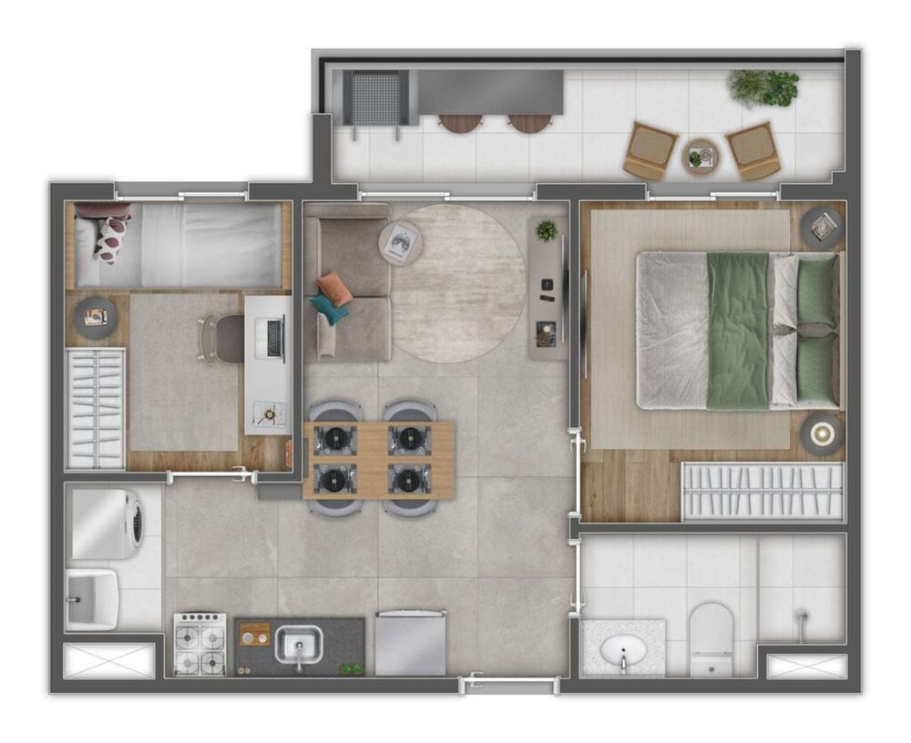 Apartamento à venda com 2 quartos, 38m² - Foto 3