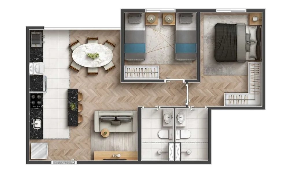 Apartamento, 3 quartos, 54 m² - Foto 12