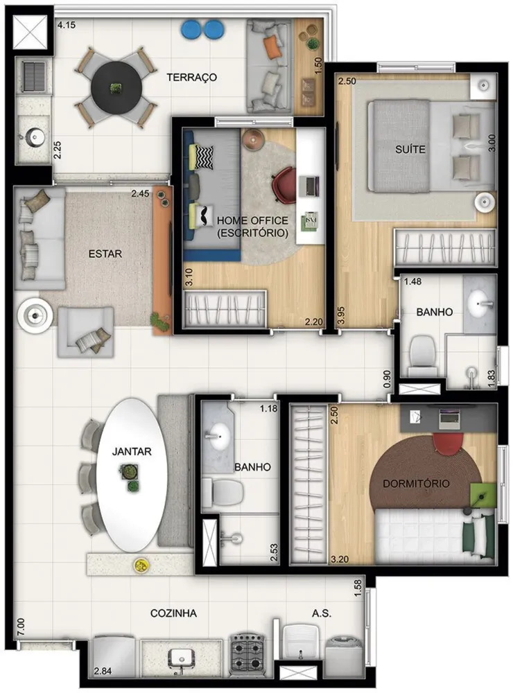 Apartamento, 3 quartos, 74 m² - Foto 12