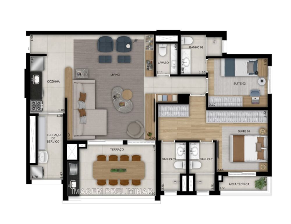 Apartamento, 2 quartos, 68 m² - Foto 4