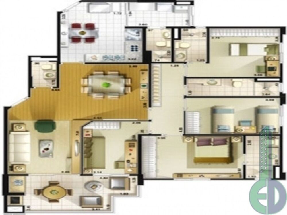 Apartamento, 3 quartos, 133 m² - Foto 1