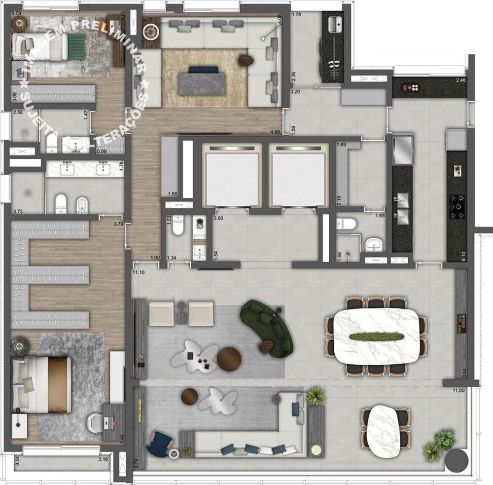 Apartamento, 3 quartos, 240 m² - Foto 4