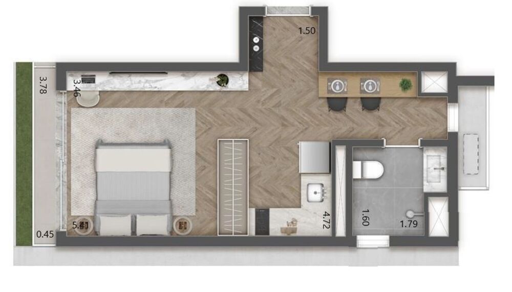 Apartamento, 1 quarto, 26 m² - Foto 6