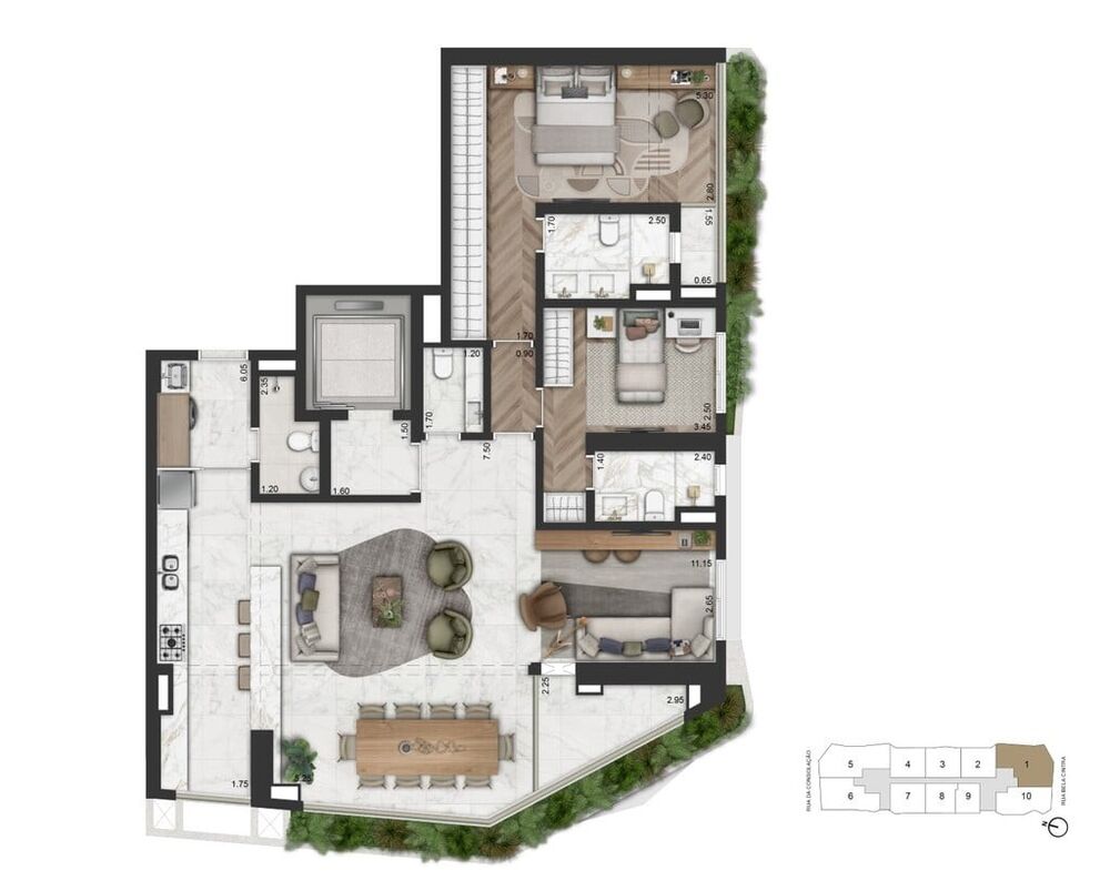 Apartamento, 3 quartos, 169 m² - Foto 10