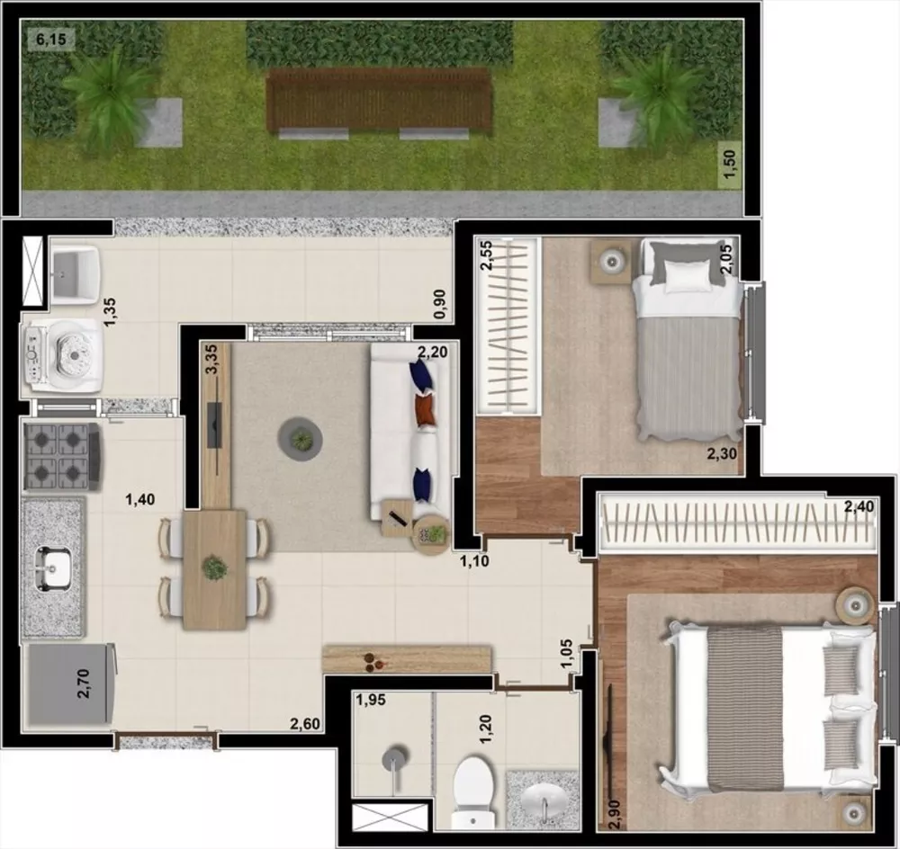 Apartamento, 2 quartos, 33 m² - Foto 15
