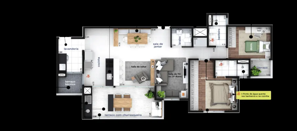 Apartamento, 3 quartos, 102 m² - Foto 6