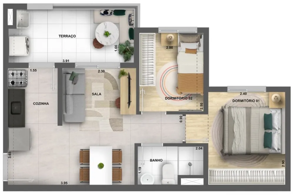 Apartamento, 2 quartos, 46 m² - Foto 11