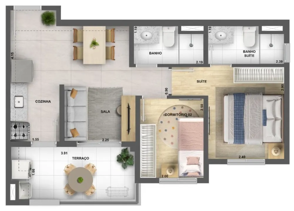 Apartamento, 2 quartos, 46 m² - Foto 12