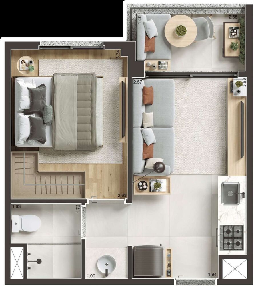 Apartamento, 1 quarto, 36 m² - Foto 9