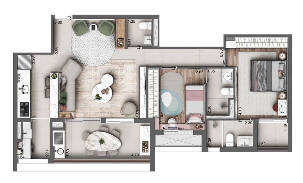 Apartamento, 3 quartos, 106 m² - Foto 7