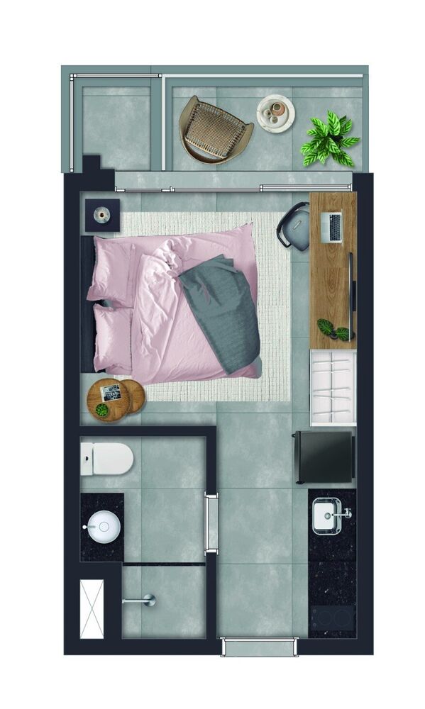 Apartamento, 1 quarto, 32 m² - Foto 2