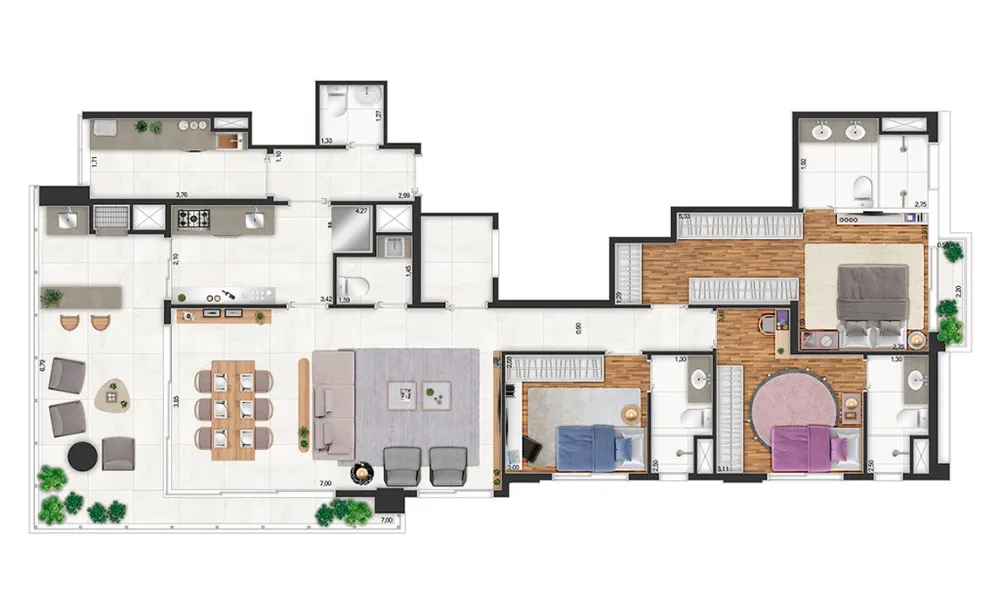 Apartamento, 2 quartos, 135 m² - Foto 7