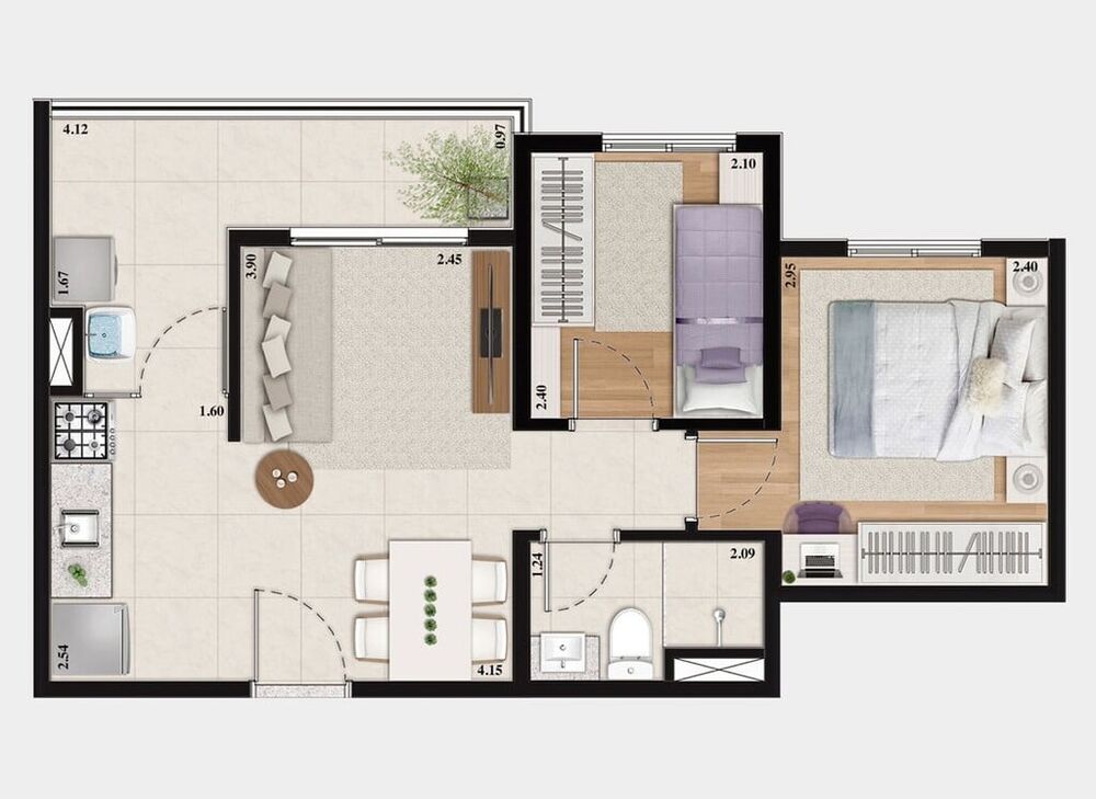 Apartamento, 2 quartos, 37 m² - Foto 8