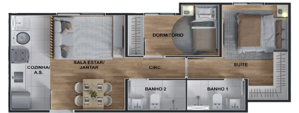 Apartamento, 2 quartos, 44 m² - Foto 15