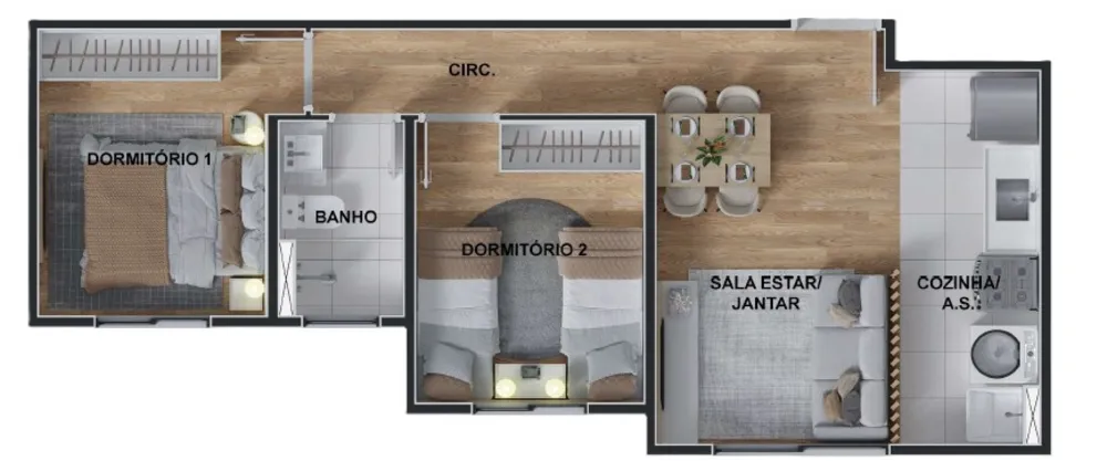 Apartamento, 2 quartos, 44 m² - Foto 13