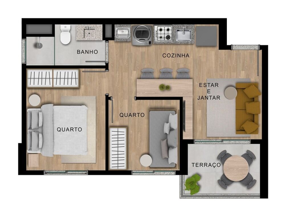 Apartamento, 1 quarto, 26 m² - Foto 3