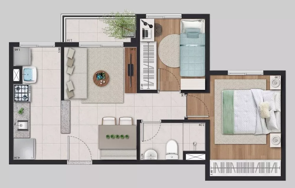 Apartamento, 2 quartos, 41 m² - Foto 19