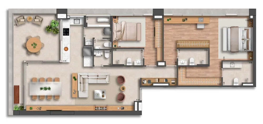 Cobertura, 2 quartos, 209 m² - Foto 11