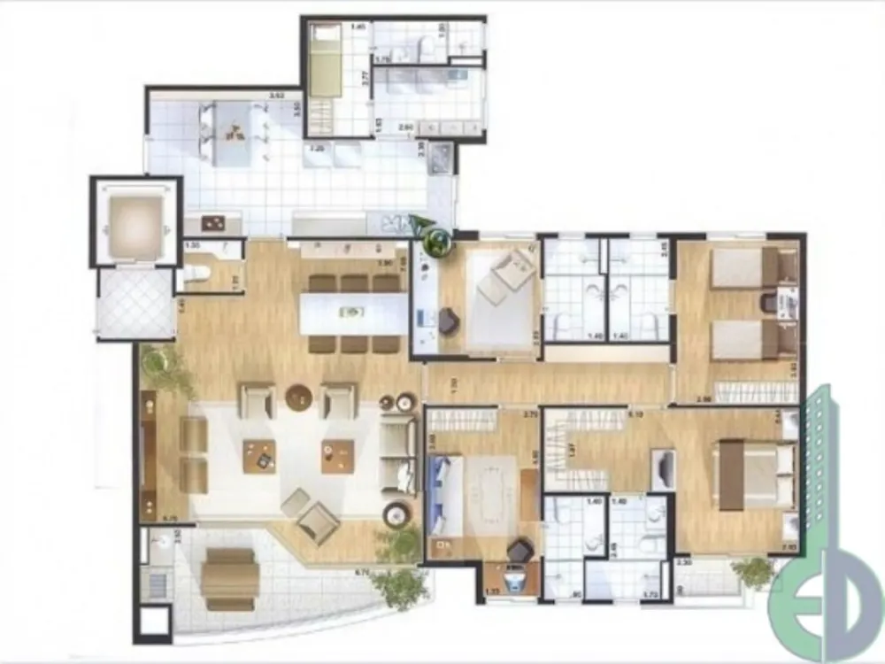 Apartamento, 3 quartos, 178 m² - Foto 6